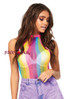 LA-81556, Rainbow Striped Rave OutFit