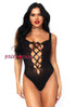 LA81555, Opaque Lace up Teddy