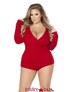R-LI211X, Plus Size Sweater Romper