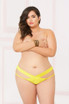 STM-10901X, Open Crotch Yellow Panty with Criss Cross Detail