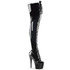 Pleaser | Adore-3023, Lace up Front Thigh High Boots