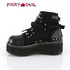 Women Demonia Emily-317, Buckle Strap Goth Punk Ankle Bootie inner side view