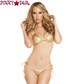 Rave Low Rise Bikini Set | Roma R-3202 color gold front view