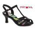 Black BP300-Layla, 3 Inch Peep Toe T-Strap Sandal