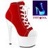 Adore-700SK-02, Red High Heel Platform Sneaker Ankle Boots
