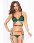 STM-10928, Lace Triangle Bra and Strappy Panty | Seven 'til Midnight