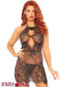 Leg Avenue | LA86109, Eyelash Lace Keyhole Dress Leg Avenue | LA86109, Eyelash Lace Keyhole Dress