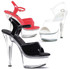 601-Juliet-C, Platform Clear Heel Sandal Color Available: Black, Red, White