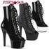 Pleaser | Aspire-1021, Open Toe Lace Up Ankle Boots