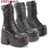 Demonia Camel-250 Women's Chunky Heel Mid-Calf Boots