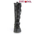 Demonia | BOLT-425 Men's Knee High Combat Boots with 5 Buckle Straps Front View