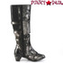 MAIDEN-8820, Cosplay Knee High Boots with Metal Buckles | Funtasma Zipper Side View