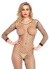 Black Long Sleeve FishNet BodyStocking by Leg Avenue LA-8380,