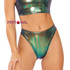 Metallic High Waist Bottom by J Valentine JV-FF264 color black opal