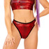 Metallic High Waist Bottom by J Valentine JV-FF264 color red cobra