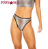 Metallic High Waist Bottom by J Valentine JV-FF264 color silver cobra