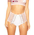 Lace-up Short by J Valentine JV-FF282 color white/silver