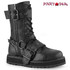 VALOR-220, Black Vegan Leather Men's Harness Strap Boots