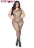 Leg Avenue | LA89240X, Crystalized Fishnet Asymmetrical Bodystocking full view Leg Avenue | LA89240X, Crystalized Fishnet Asymmetrical Bodystocking full view