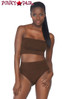 Leg Avenue | NK003, Bandeau Top and High Waist Bottom color dark brown