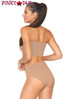 Leg Avenue | NK003, Bandeau Top and High Waist Bottom color Beige back view