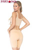 Leg Avenue | NK004, Seamless Crop Tank and Bike Shorts color  beige back view