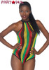 Leg Avenue | LA81585, Rasta Net Racer Back Bodysuit