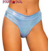 Blue HIGH RISE THONG SHORTS | Roma R-3737