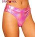 Pink HIGH RISE THONG SHORTS | Roma R-3737