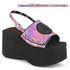 Demonia Women | Funn-32, Pink Platform Sandal with Slingback