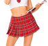 R-4952, Red Plaid Pleaded Skirt by Roma Costume