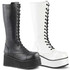 Trashville-502, Men's Platform 17 Eyelet Knee Boots Demonia