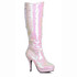 421-Gillian, 4" Flip White Sequin Boots by Ellie Shoes
