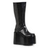 500-AMARA, Black Wedge Platform GoGo Boots By Ellie Shoes