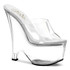 BEAU-601, Wedge Clear Platform Slide By Pleaser