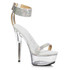 609-Anika, 6 Inch Platform Sandal with Silver Rhinestones Cuff by Ellie Shoes