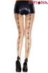 Music Legs ML-7019, Love Me Kiss Me Print Pantyhose