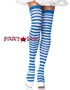 Blue/White Striped Nylon Colored Stockings | Leg Avenue (6005)