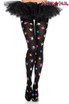 Music Legs ML-37286, Multicolor 420 Leaf Print Pantyhose