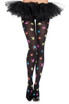 Multicolor 420 Leaf Print Pantyhose by Music Legs ML-37286