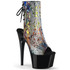 Adore-1018SP, Snake Print Ankle Boots with Cutout by Pleaser Shoes