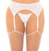 LA8886, White Rhinestone Garter Belt
