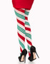 Christmas Holiday Striped Tights Leg Avenue LA7955