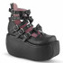 Demonia | Violet-45, Multi Straps Platform Maryjane Pump black vegan leather