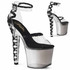 Lovesick-712T, Black Tint D'orsay Platform Sandal with Corset Style by Pleaser