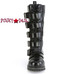 Demonia | RIOT-18, Front View Men's Leather Boots With Buckles