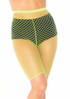 LA8882X, Plus Size Industrial Net Biker Shorts Neon Yellow by Leg Avenue