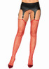 LA-9124, Rhinestone Red Fishnet Stockings by Leg Avenue