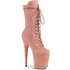 Pleaser | Flamingo-1050FS, Baby Pink Mid-Calf  Suede Boots