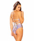 JV-FF483, Metallic Wrap Short color Purple Pyramid back view by J. Valentine